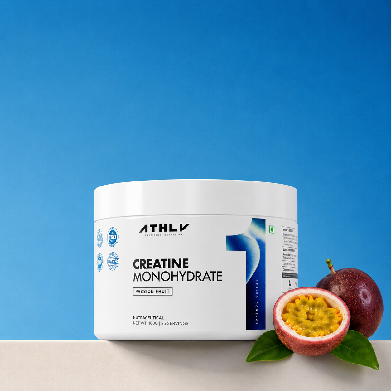 ATHLY Micronized Creatine Monohydrate 100g | Lab Tested | 33 Servings