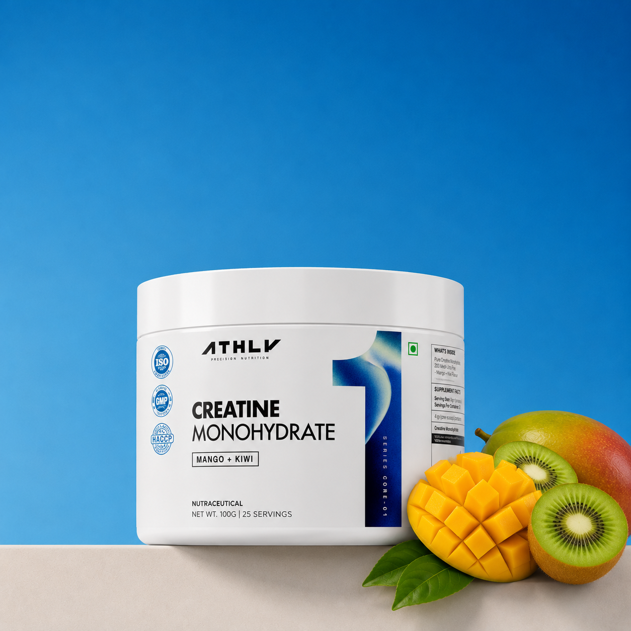 ATHLY Micronized Creatine Monohydrate 100g | Lab Tested | 33 Servings